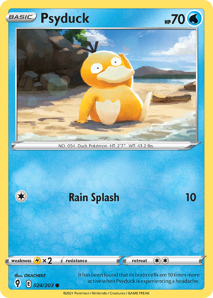 Psyduck 24/203 Evolving Skies English Pokemon card