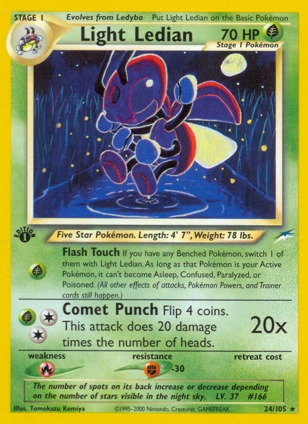 Light Ledian 24/105 Neo Destiny English Pokemon card