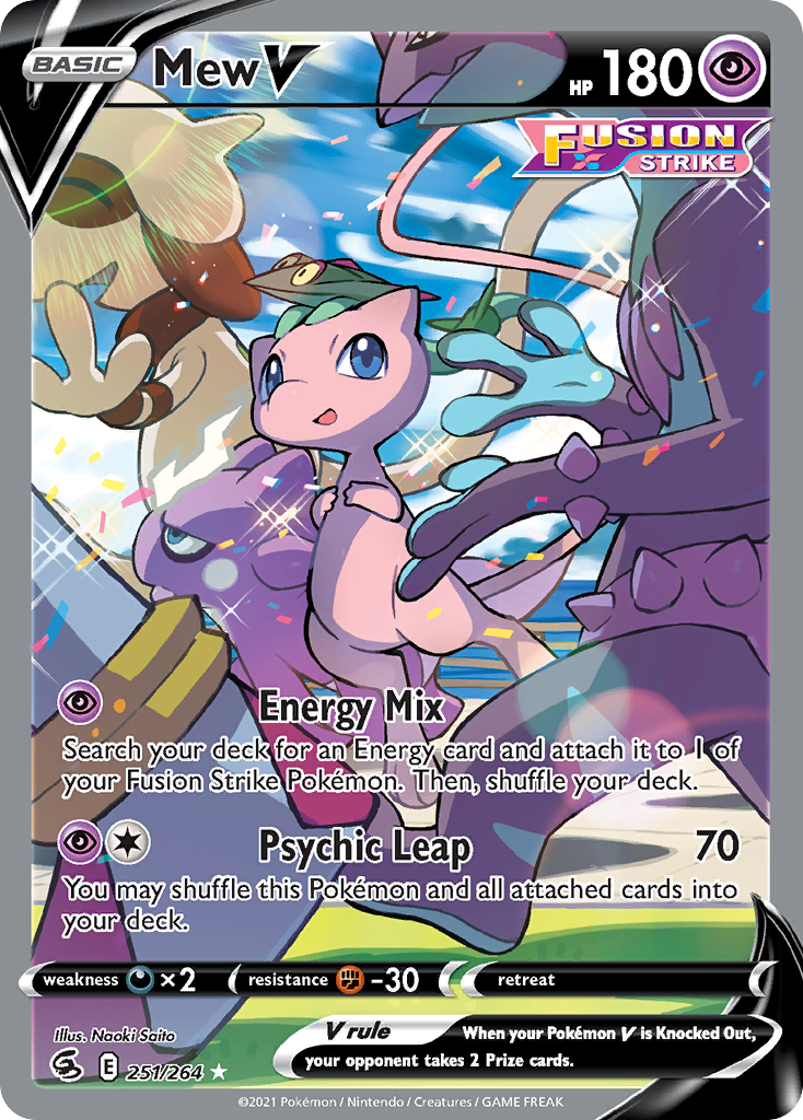 Mew V 251/264 Fusion Strike English Pokémon card
