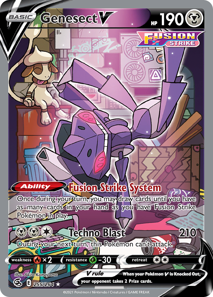 Genesect V 255/264 Fusion Strike English Pokémon card