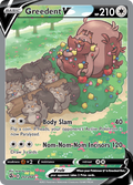 Greedent V 257/264 Fusion Strike English Pokémon card