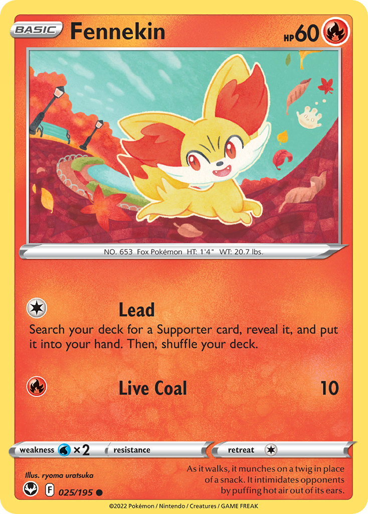 Fennekin 25/195 Silver Tempest English card