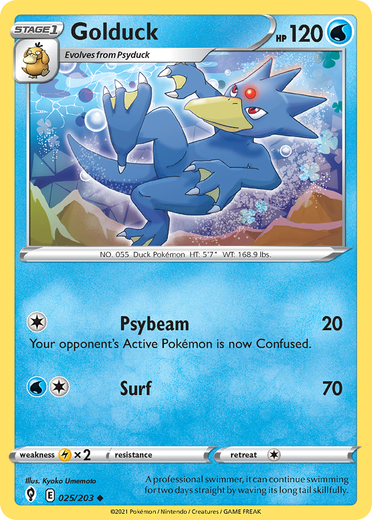 Golduck 25/203 Evolving Skies English Pokemon card