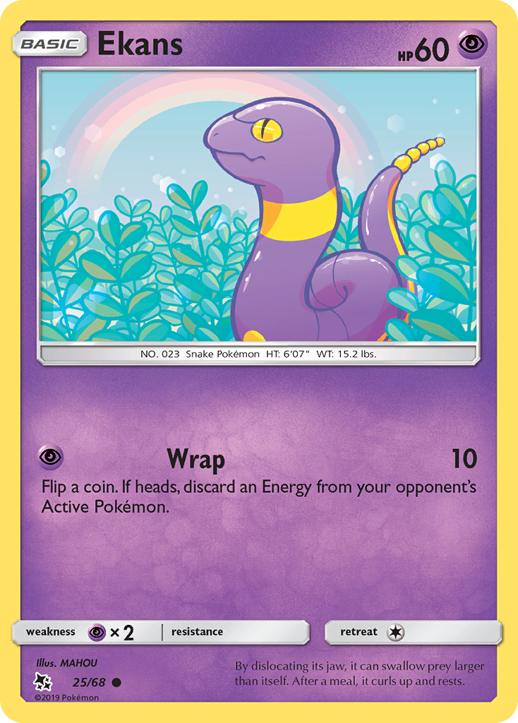 Ekans 25/68 Hidden Fates English Pokémon card