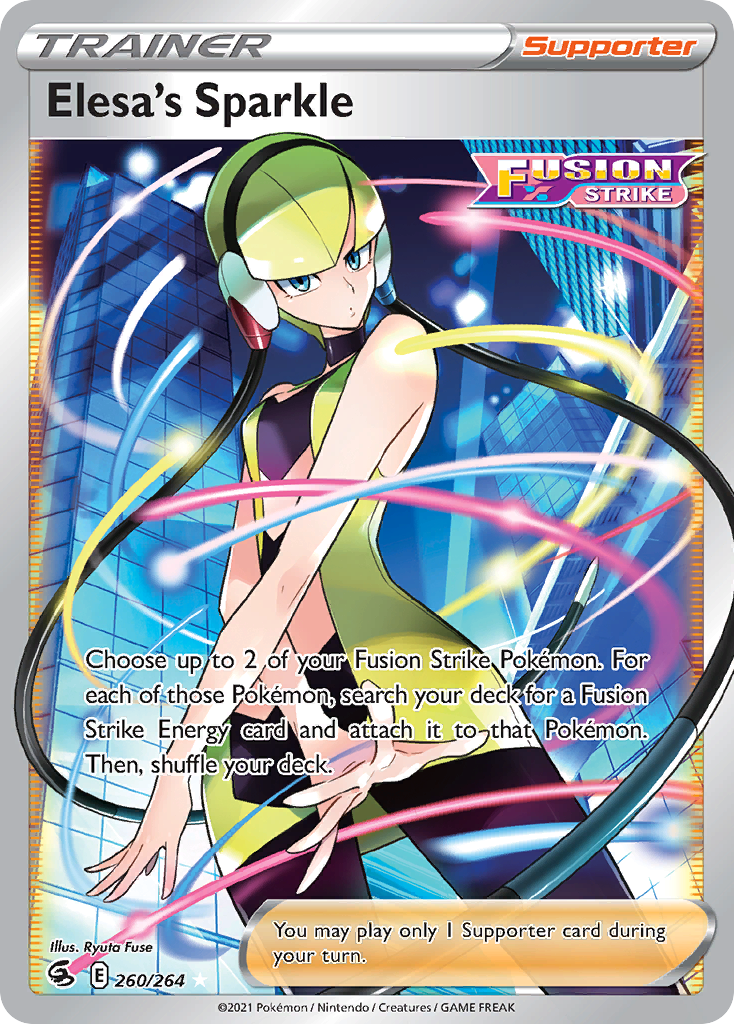 Elesa's Sparkle 260/264 Fusion Strike English Pokémon card