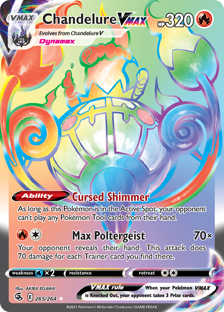 Chandelure VMAX 265/264 Fusion Strike English Pokémon card