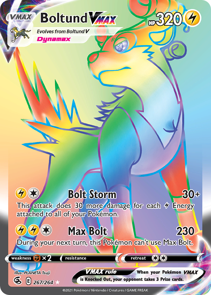 Boltund VMAX 267/264 Fusion Strike English Pokémon card