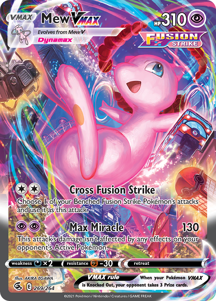 Mew VMAX 269/264 Fusion Strike English Pokémon card