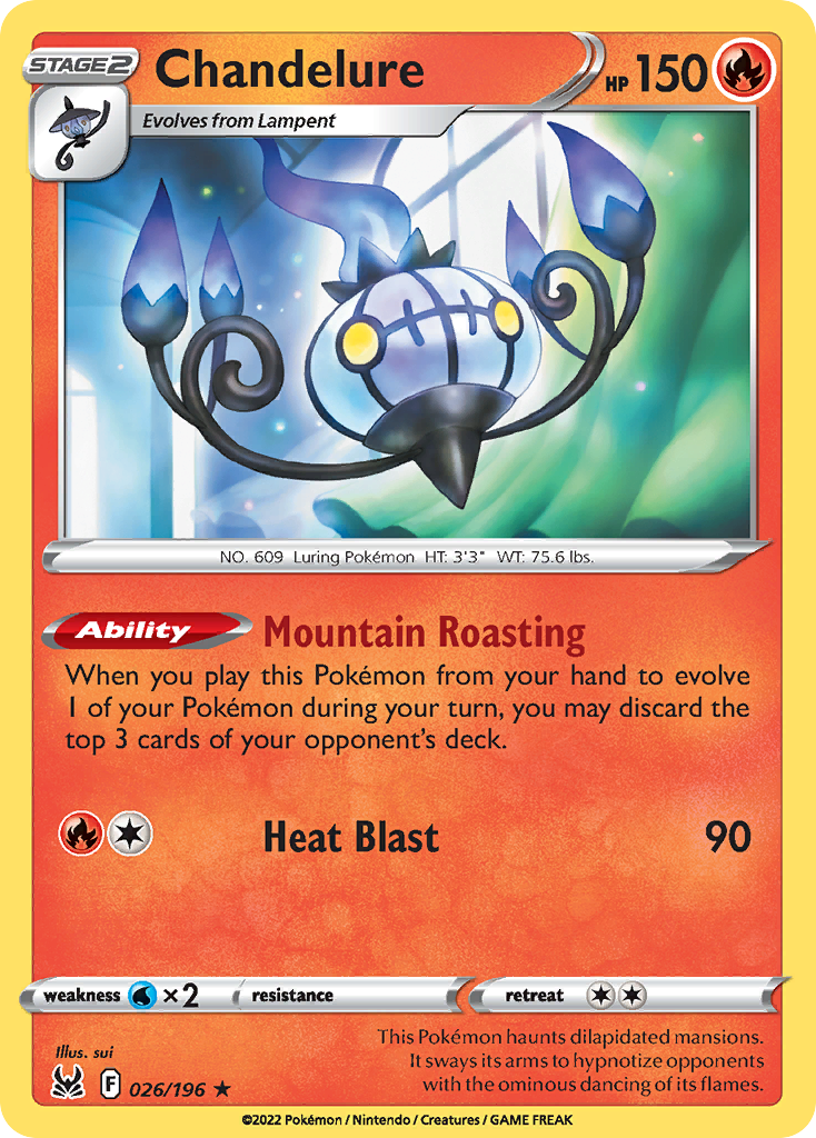 Chandelure 26/196 Lost Origin English card