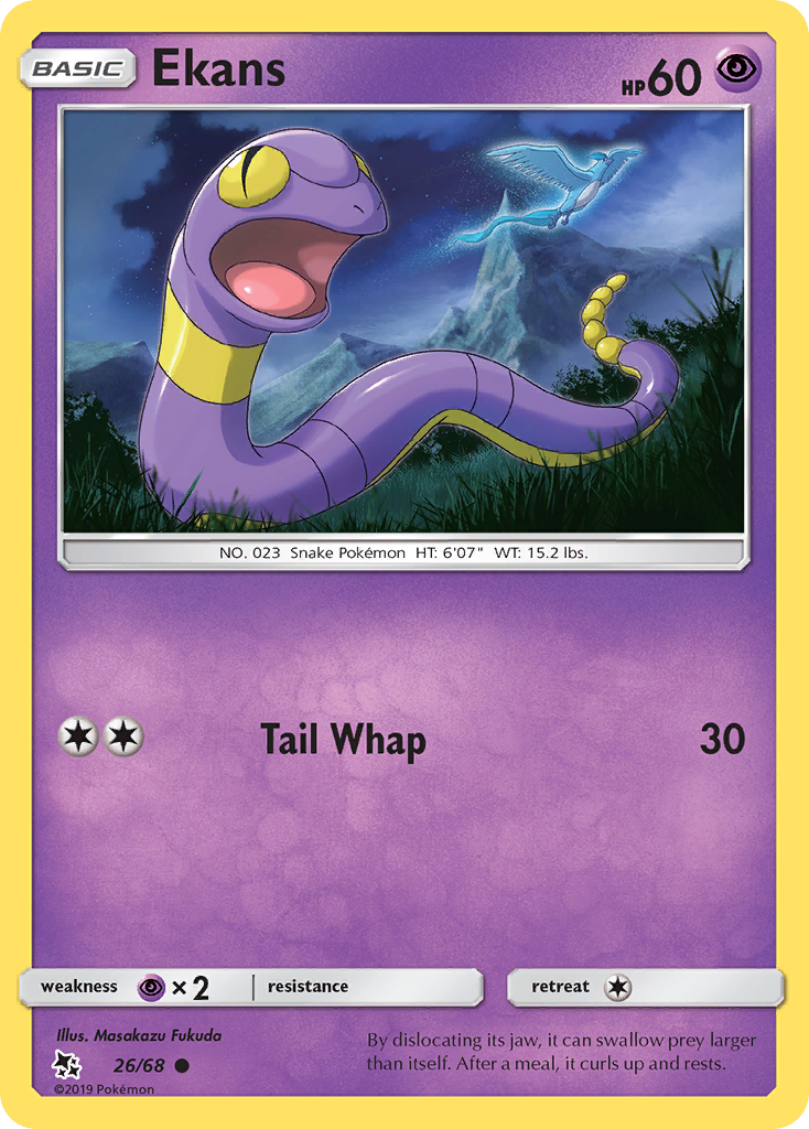 Ekans 26/68 Hidden Fates English Pokémon card
