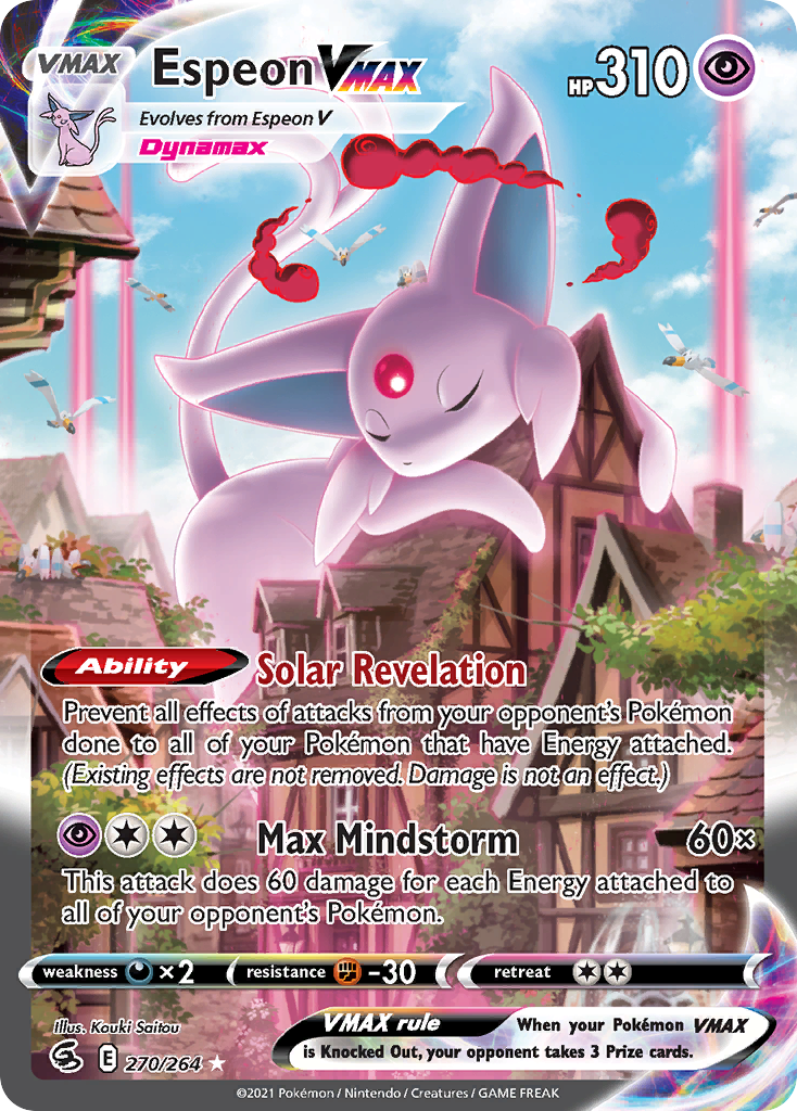 Espeon VMAX 270/264 Fusion Strike English Pokémon card
