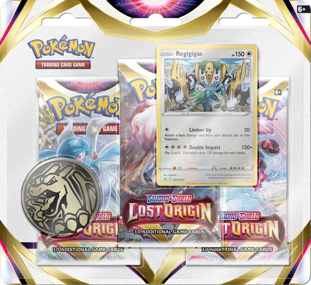 Lost Origin 3-Pack Blister — Regigigas Promo factory-sealed product
