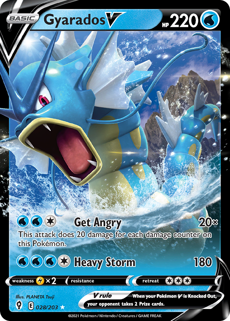 Gyarados V 28/203 Evolving Skies English Pokemon card