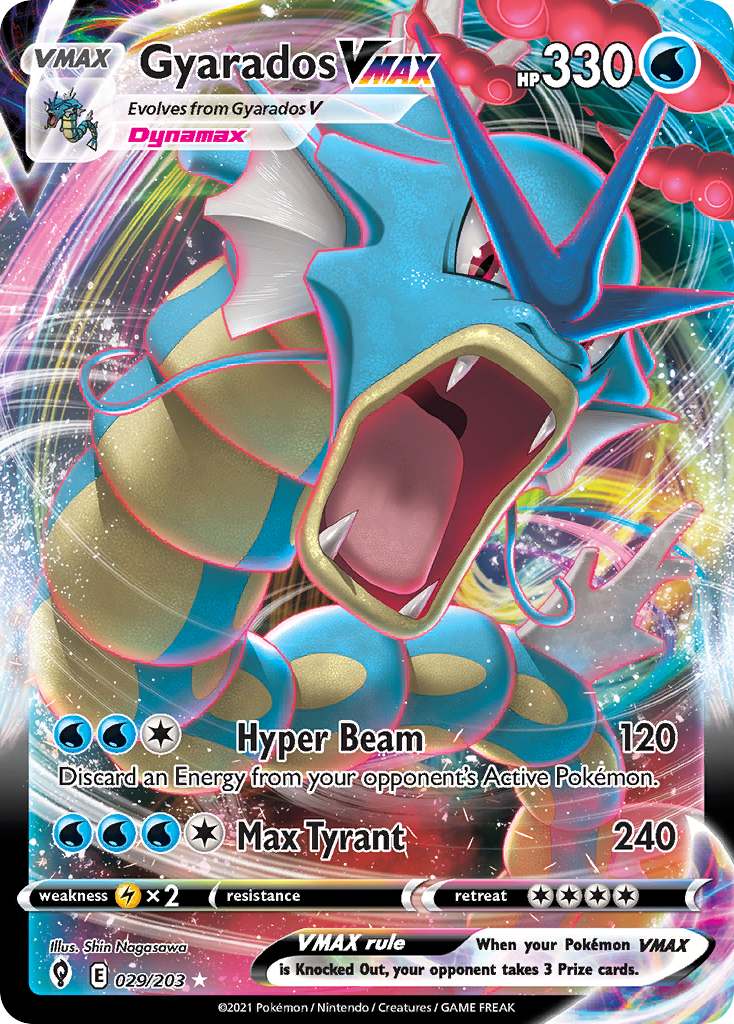 Gyarados VMAX 29/203 Evolving Skies English Pokemon card