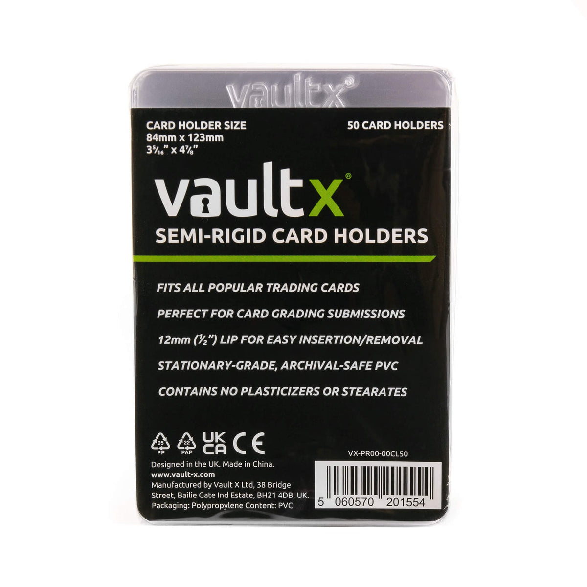 Vault X Semi-Rigid Card Holders – 50 Count — FrostPeak Collectibles