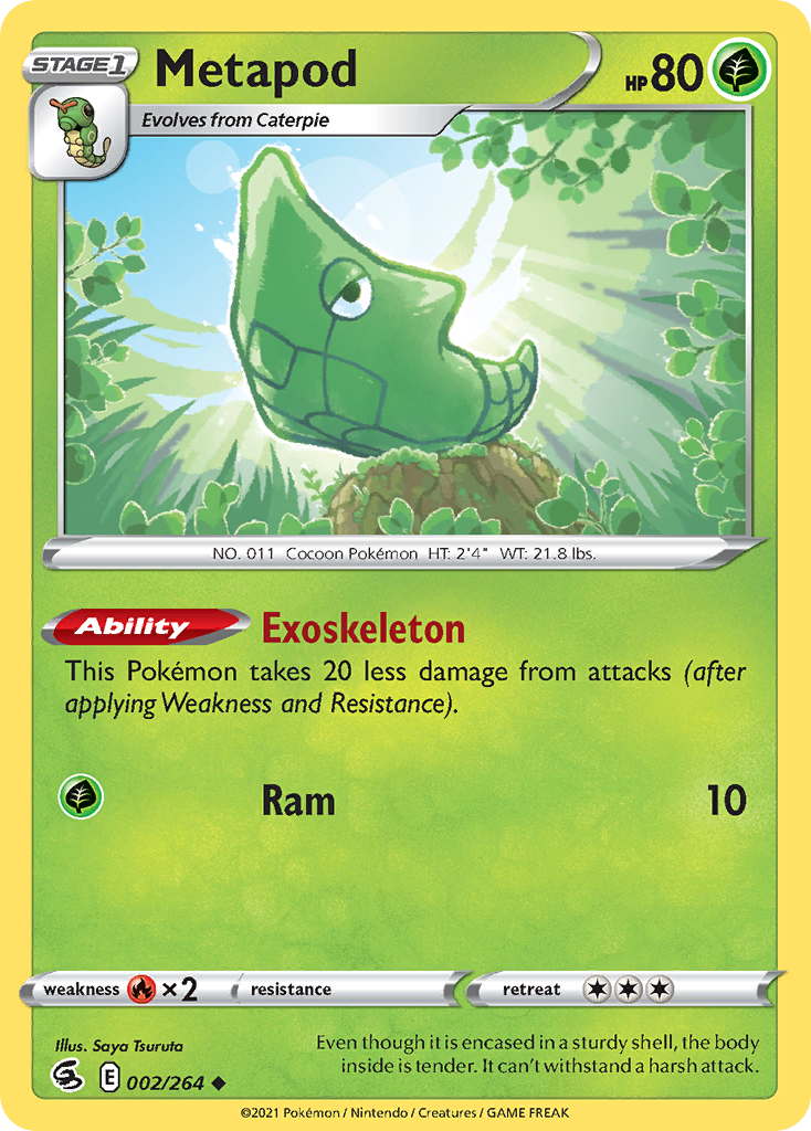 Metapod 2/264 Fusion Strike English Pokémon card