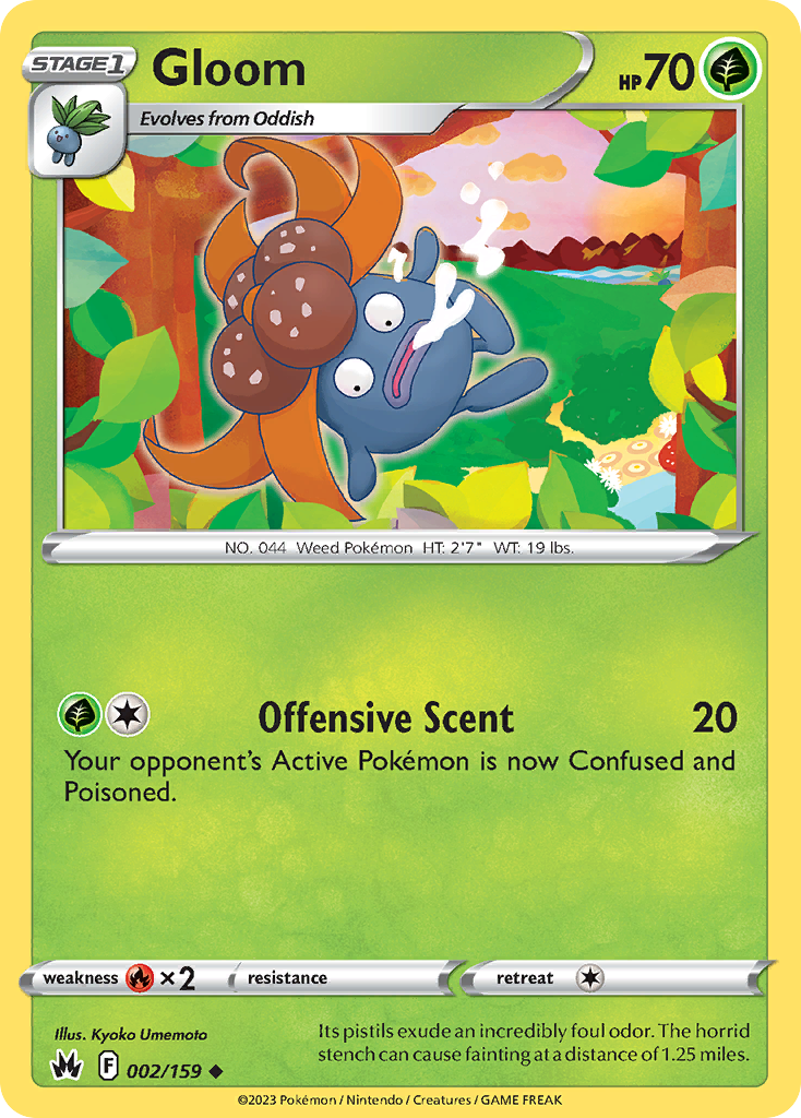 Gloom 2/159 Crown Zenith English Pokémon card
