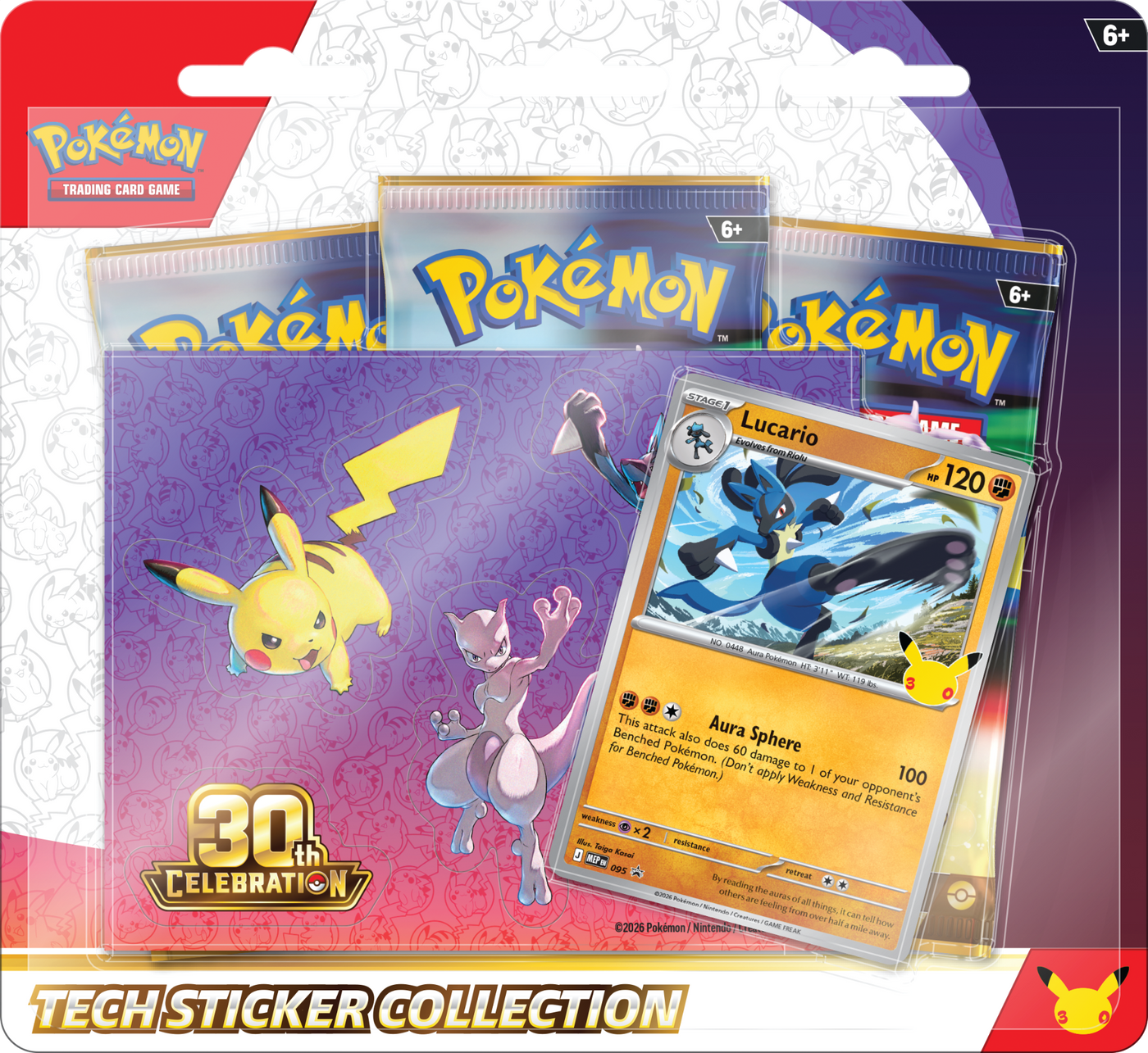 30th Celebration Tech Sticker Collection — Lucario collection English Pokémon TCG product