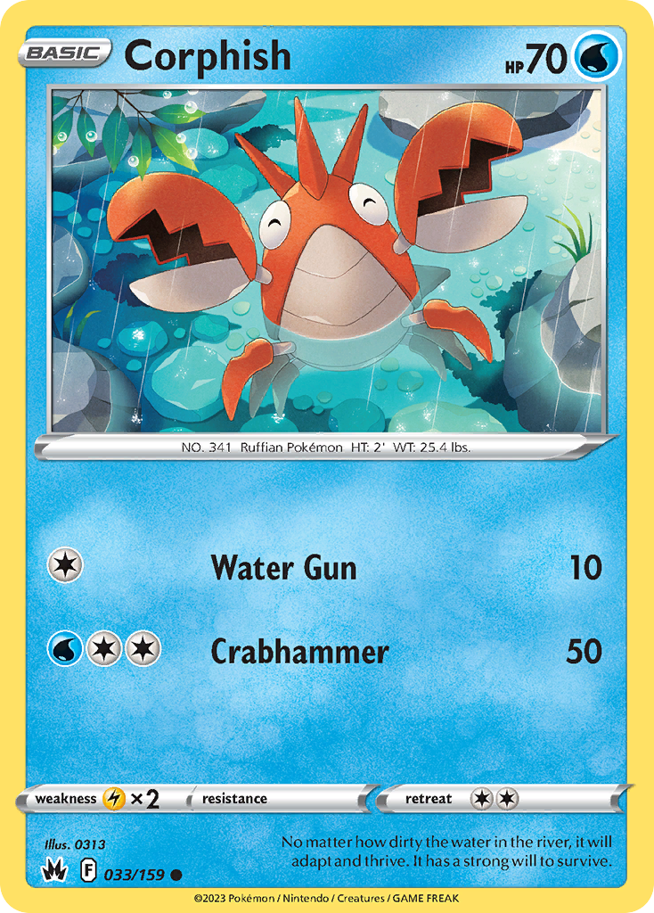 Corphish 33/159 Crown Zenith English card