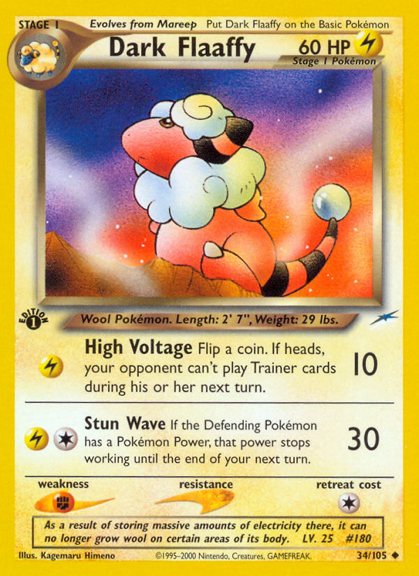 Dark Flaaffy 34/105 Neo Destiny English Pokemon card