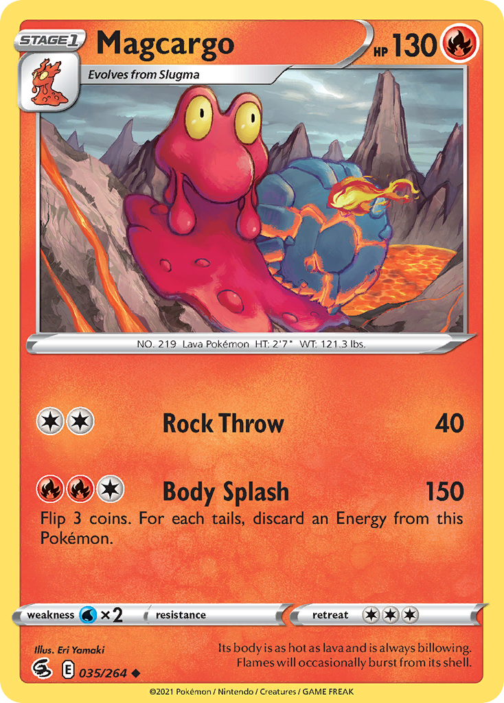 Magcargo 35/264 Fusion Strike English Pokémon card