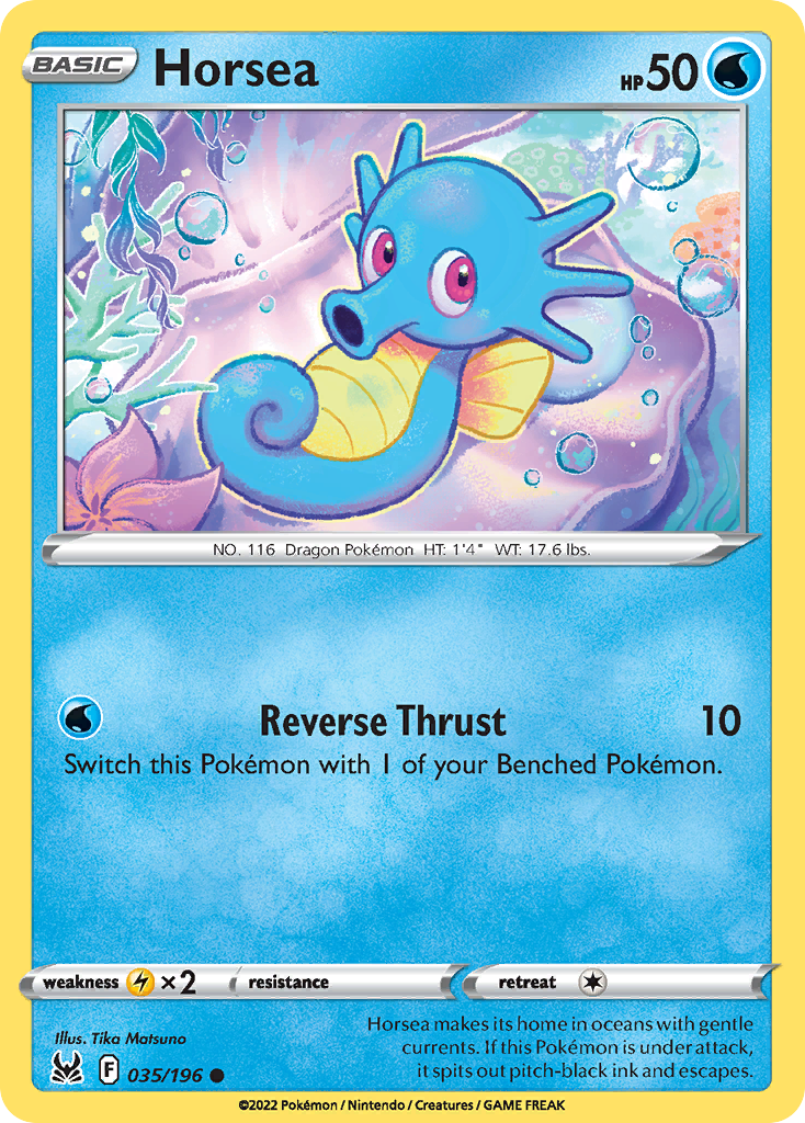 Horsea 35/196 Lost Origin English card