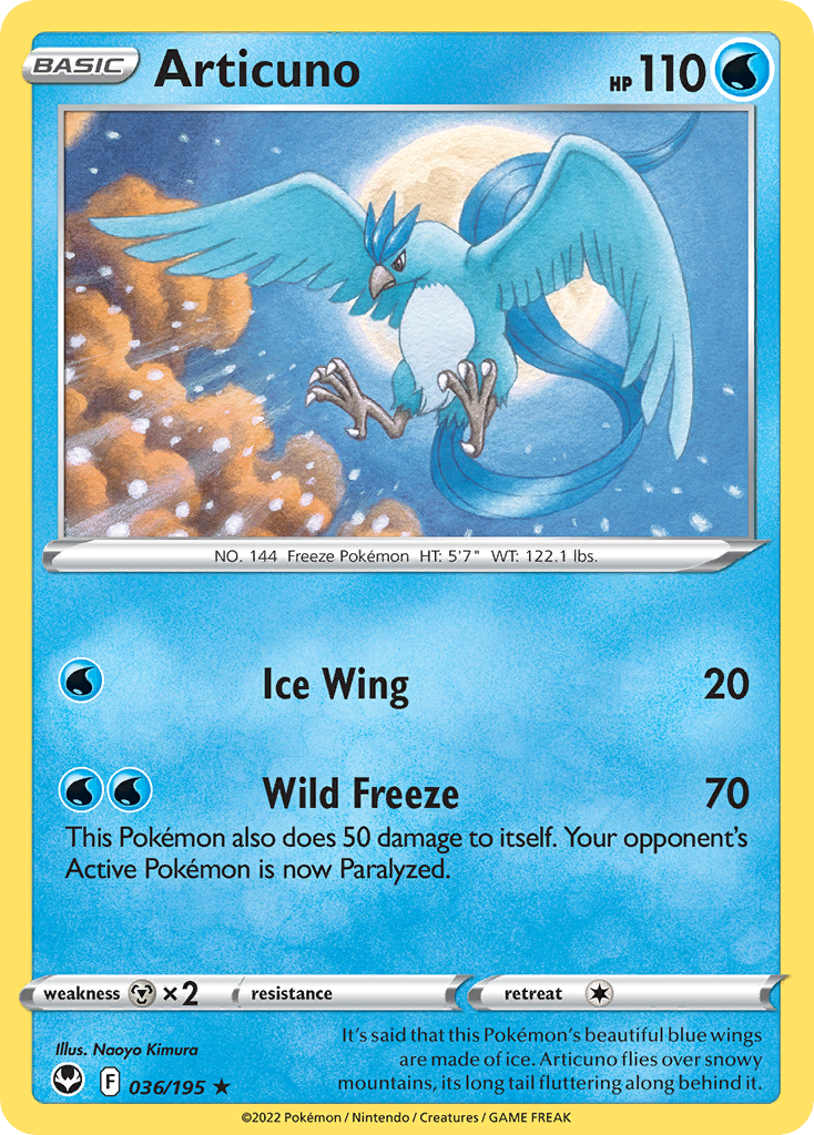 Articuno 36/195 Silver Tempest English card
