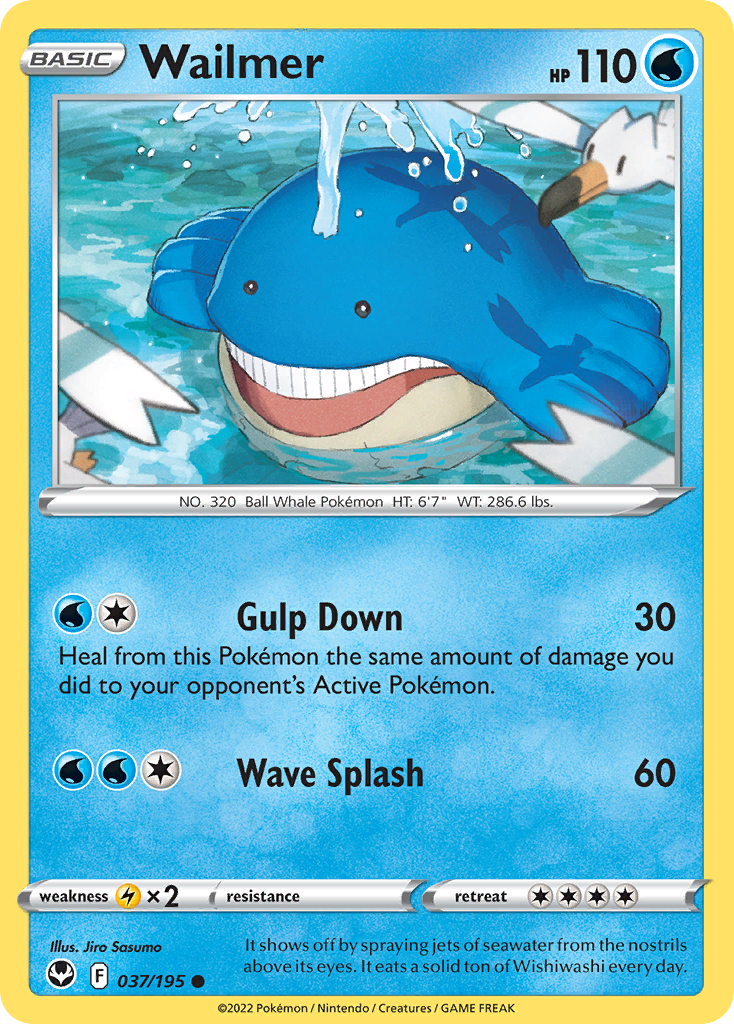 Wailmer 37/195 Silver Tempest English card