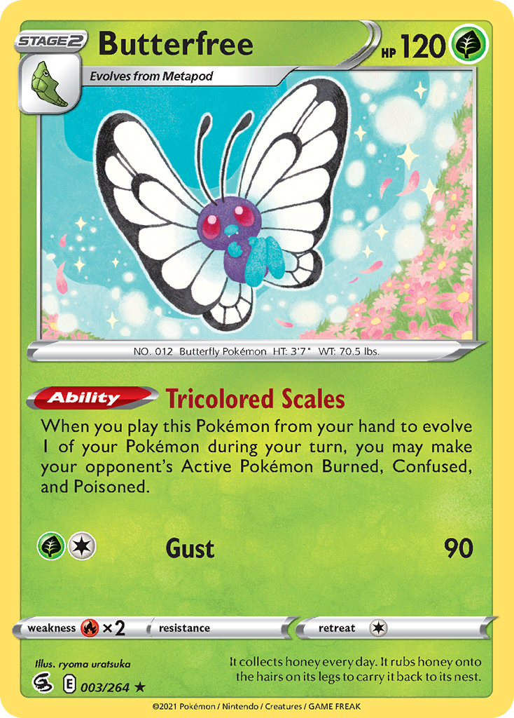 Butterfree 3/264 Fusion Strike English Pokémon card