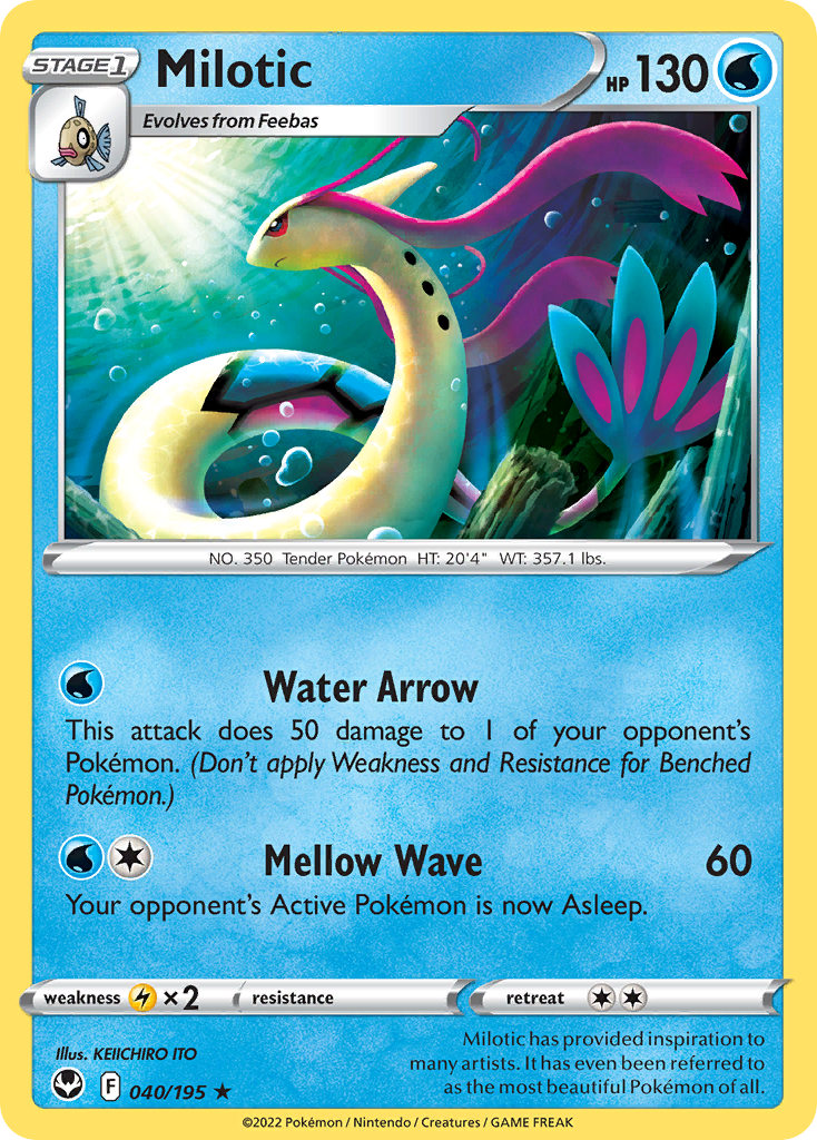 Milotic 40/195 Silver Tempest English card