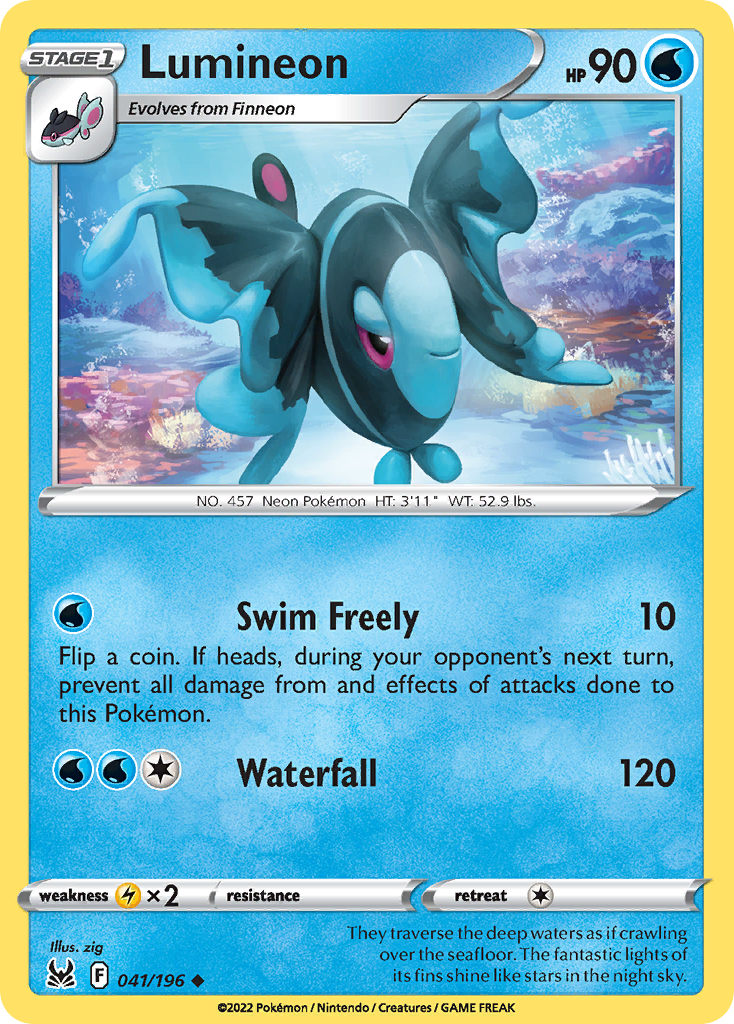 Lumineon 41/196 Lost Origin English Pokémon card