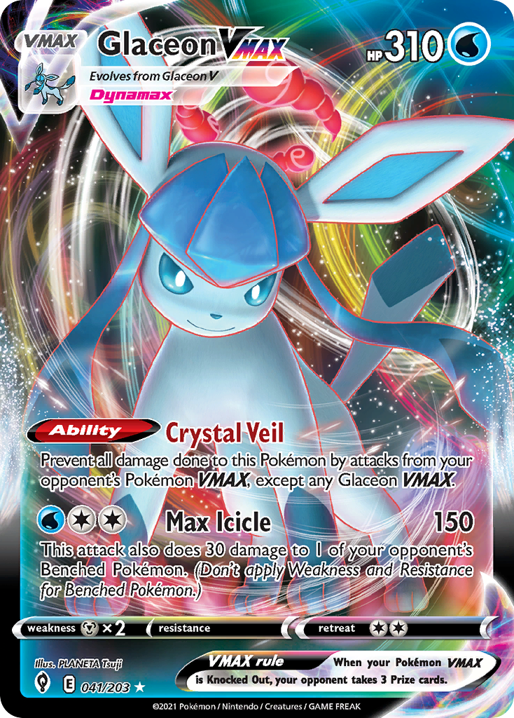 Glaceon VMAX 41/203 Evolving Skies English Pokemon card