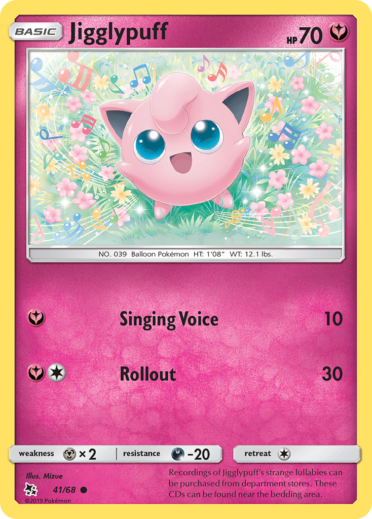 Jigglypuff 41/68 Hidden Fates English Pokémon card