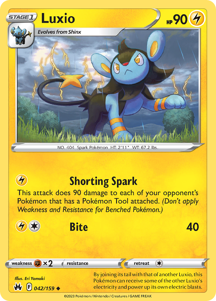 Luxio 42/159 Crown Zenith English card