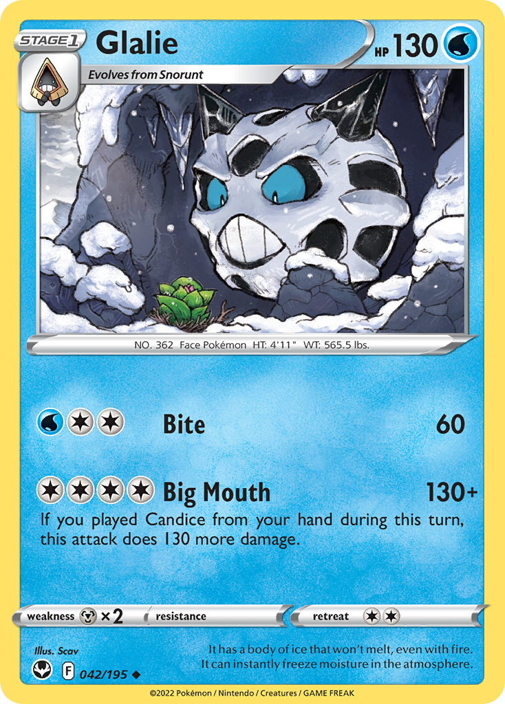 Glalie 42/195 Silver Tempest English card