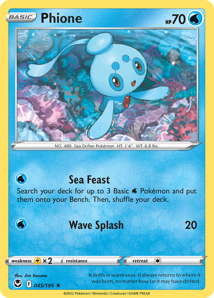 Phione 45/195 Silver Tempest English card