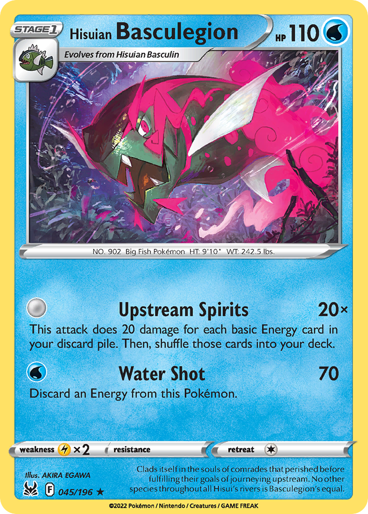 Hisuian Basculegion 45/196 Lost Origin English card