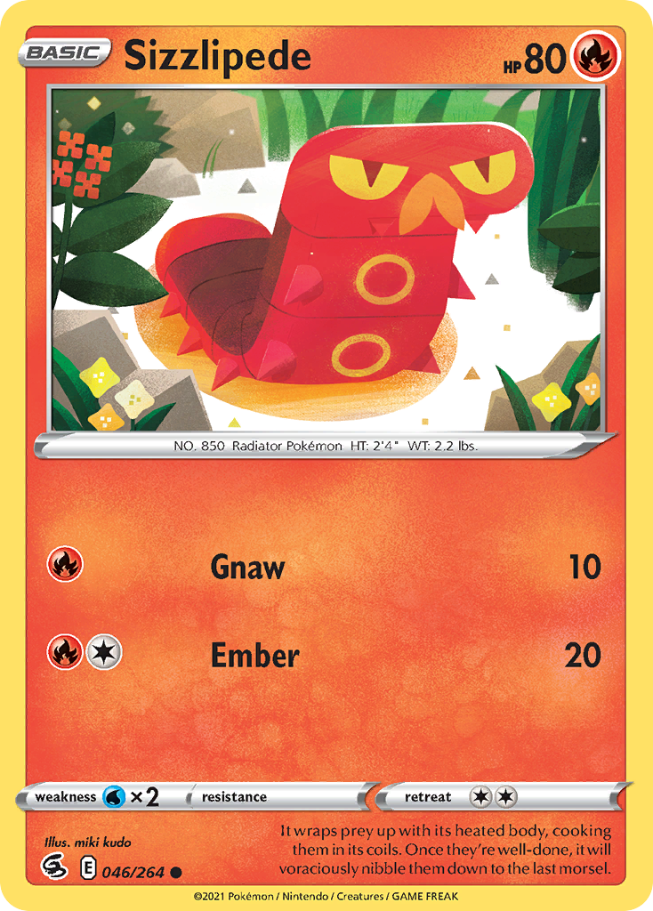 Sizzlipede 46/264 Fusion Strike English Pokémon card
