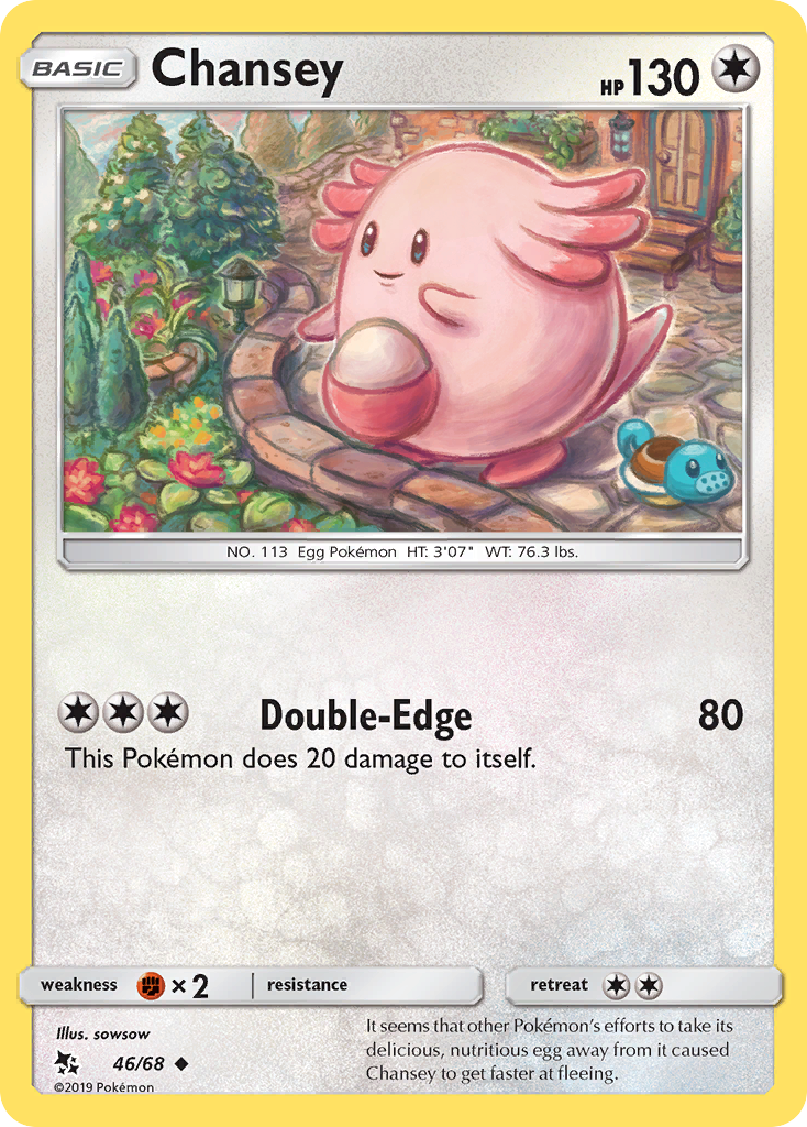 Chansey 46/68 Hidden Fates English Pokémon card