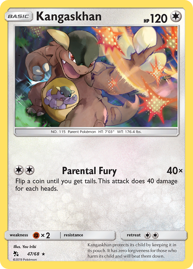 Kangaskhan 47/68 Hidden Fates English Pokémon card