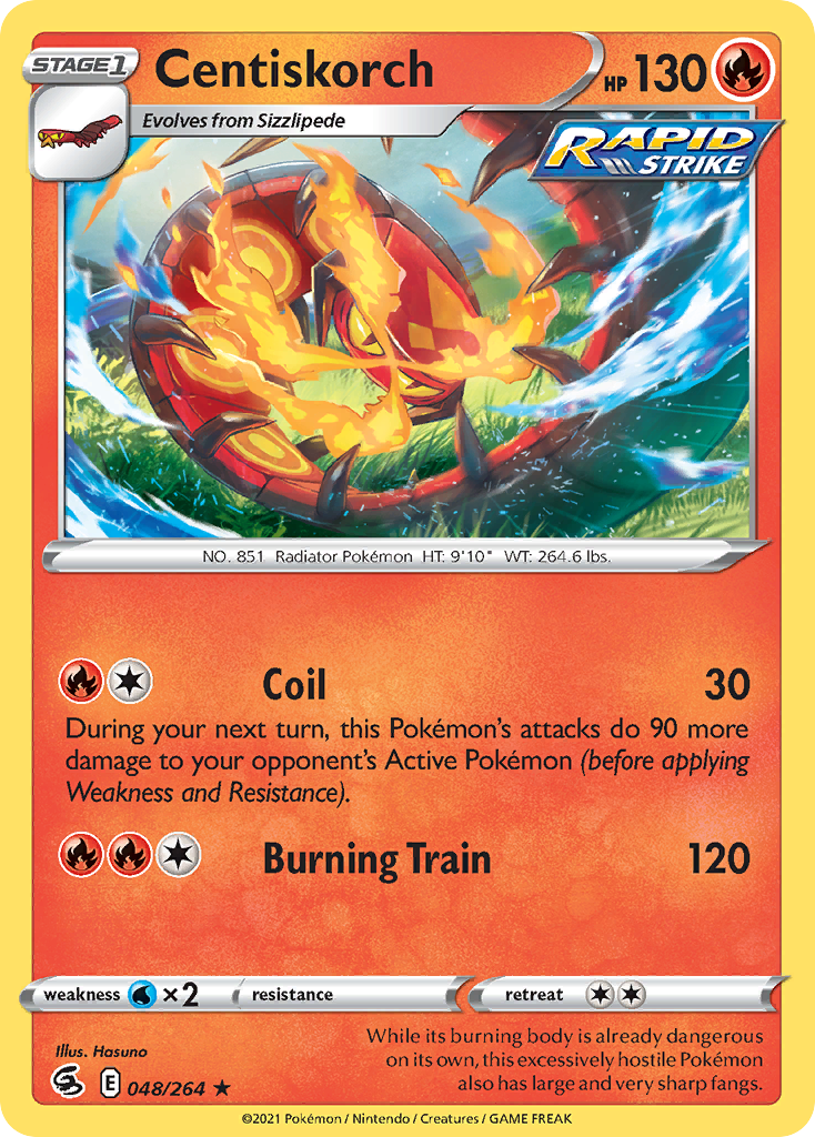 Centiskorch 48/264 Fusion Strike English Pokémon card