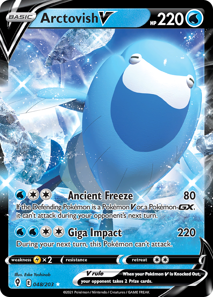 Arctovish V 48/203 Evolving Skies English Pokemon card