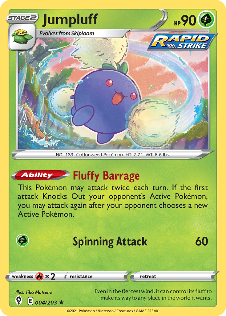 Jumpluff 4/203 Evolving Skies English Pokemon card