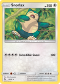 Snorlax 50/68 Hidden Fates English Pokémon card