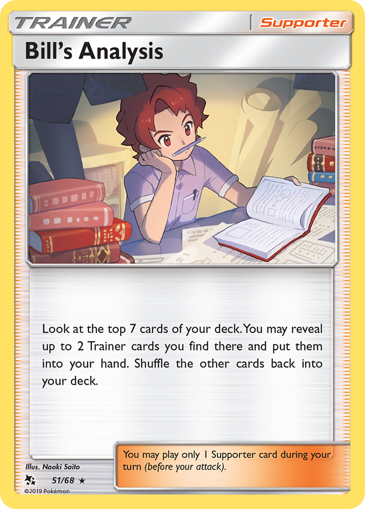 Bill's Analysis 51/68 Hidden Fates English Pokémon card