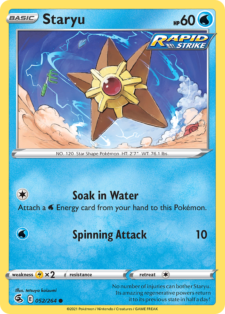 Staryu 52/264 Fusion Strike English card