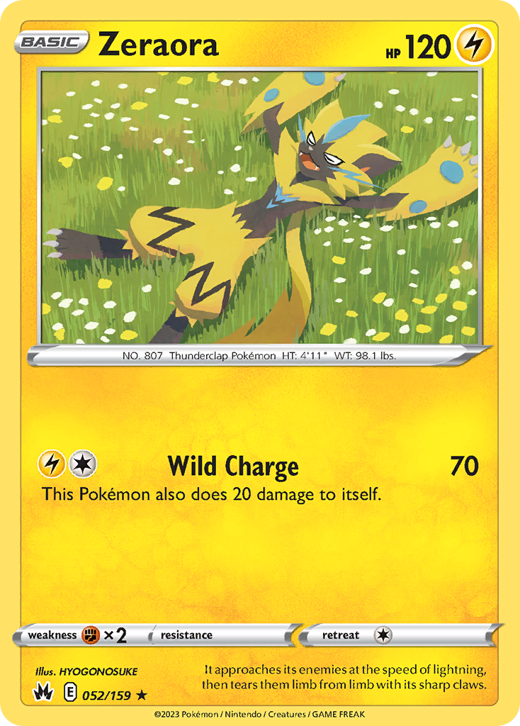 Zeraora 52/159 Crown Zenith English card