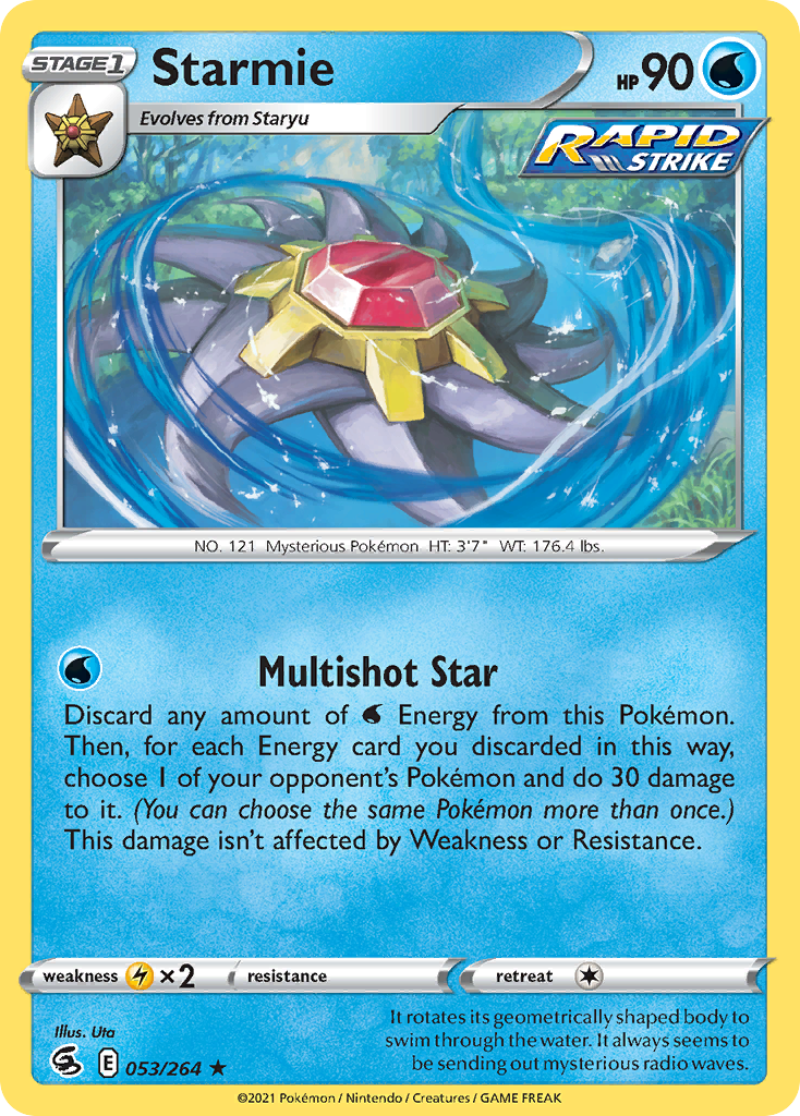 Starmie 53/264 Fusion Strike English Pokémon card
