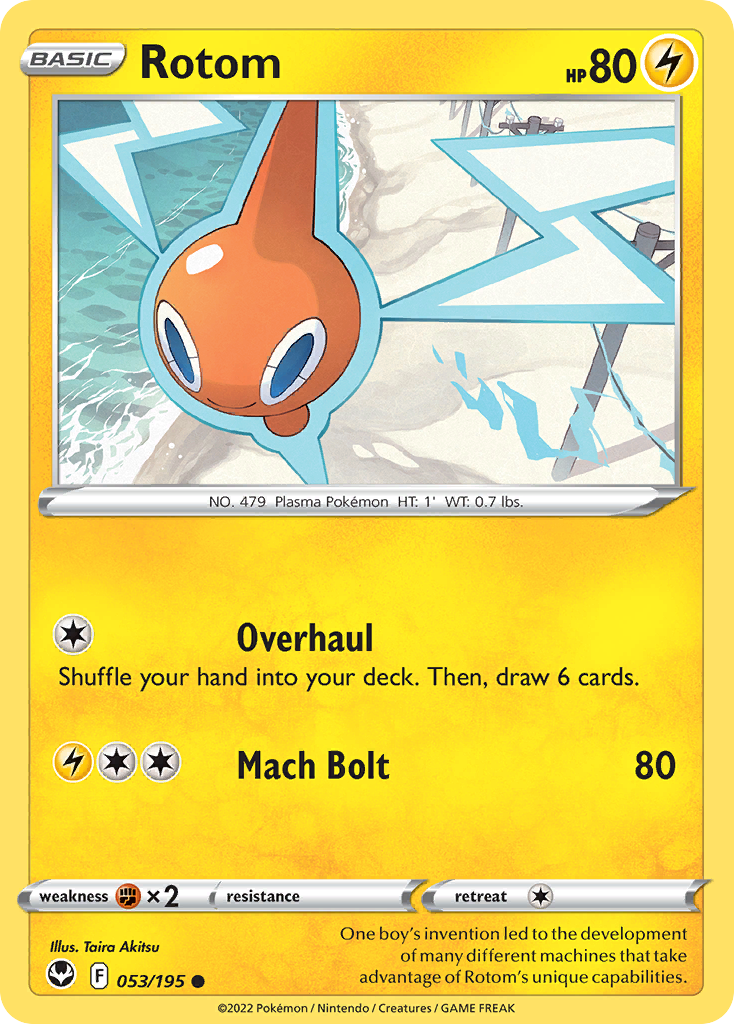 Rotom 53/195 Silver Tempest English card