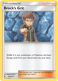 Brock's Grit 53/68 Hidden Fates English Pokémon card